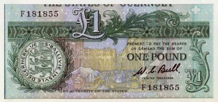 Guernsey 1980-89. 1Ł dekoratív, nagyalakú bankjegyes, bélyeges borítékon, elsőnapi bélyegzővel T:I