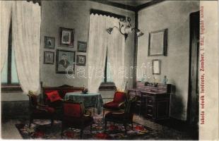 1918 Zombor, Sombor; Iskolanénék intézete, I. ház, fogadó szoba / boarding school, interior