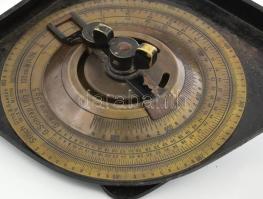 Otto A. Ganser Wien antik tüzérségi döntésfokmérő. 13x14 cm