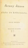 Gaal Mózes: Arany János élete és költészete. Bp., Stampel. Félvászon kötés, kissé kopottas állapotban.