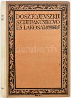 [Fjodor Mihajlovics] Dosztojevszkij: Sztjepancsikovo és lakosai. Ford.: Trócsányi Zoltán. Nagy Írók-Nagy Írások. Első sorozat. I. Bp.,(1920.), Genius, (Weiss L. és F.-ny.), XII+302+4 p. A címlap és a könyvdíszek Végh Gusztáv grafikus, iparművész munkái. A kötésterv Gottermayer Nándor terve. Kiadói fénylemez-kötésben, a borítón kis kopásnyomokkal, de alapvetően jó állapotban. Megjelent 1500 számozott példányban. Ebből az első 300 példány merített papíron készült. Számozott (184./300) példány.