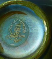 Zsolnay eozin mintás váza, jelzett, csorbával, m: 7 cm