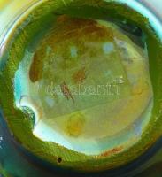 Zsolnay eozin mintás váza, jelzett, kis kopással, m: 7 cm