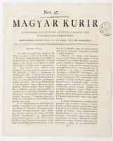 1815 Magyar Kurir 47. száma, "Indúlt Bétsből, Kedden Junius 13-dik napján, 1815-dik esztendőben", 274-278 p. + Honnyi Levelek, Tudosítások, és Egyebek. A' Magyar Kurir 47-dik darabjához, (2) p.