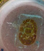 Zsolnay eozin mázas váza, jelzett, kis pattanással, m: 17 cm