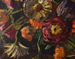 Basch Andor (1885-1944): Virágcsendélet, 1940. Olaj, vászon, jelezve balra lent. Apró sérülésekkel. ...