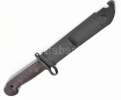 AK-47 bajonett, jelzés nélkül, eredeti hüvellyel, h: 28 cm