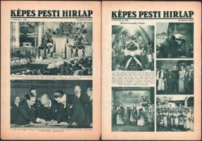1938 Képes Pesti Hírlap 5 db száma, a címlapokon Horthy Miklós kormányzó, Imrédy Béla miniszterelnök...