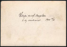 1905 Zsip, református templom, fotó, hátoldalon feliratozva, 8×11 cm