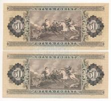 1975. 50Ft "D" nyomdai papírráncokkal (2x) C:VF Adamo F21