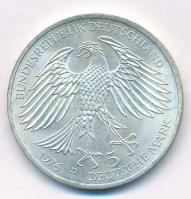 NSZK 1976D 5M Ag "Grimmelhausen halálának 300. évfordulója" T:AU FRG 1976D 5 Mark Ag &quot...