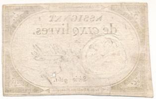 Franciaország 1793. 5L "Assignata" T:F ly.
France 1793. 5 Livres "Assignata" C:...