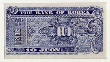 Dél-Korea 1962. 10J dekoratív, nagyalakú bankjegyes, bélyeges borítékon, bélyegblokkal T:I