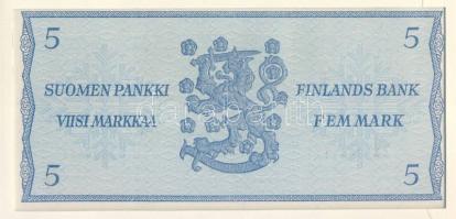 Finnország 1963. 5M dekoratív, nagyalakú bankjegyes, bélyeges borítékon, bélyegblokkal, elsőnapi bél...