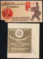 1930 Boon W. I. és Tsa R.T. Cacaó és Csokoládégyár, Budapest Postatakarékpénztári elismervény / Boon Cacao számolócédula