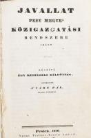 Nyáry Pál: Javallat Pest megye' közigazgatási rendszere iránt. Készíté egy kebelbeli küldötség. Szerkeszté ~. Pesten, 1840. Trattner-Károlyi ny. IV+(1)+6-111p.Korabeli javított kartonálásban