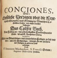 Simeon Mänhardt : Conciones Oder: Christliche Predigen uber die Son- vnd Feyrtägliche Euangelta / na...