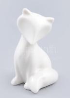 Stilizált róka porcelán figura, jelzés nélkül, hibátlan, m: 7,5 cm