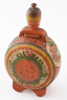 Festett fa kulacs. Erdély, Brassó 1937 31 cm