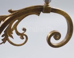 Réz asztali falikar üveg búrával, új vezetékkel 52 cm