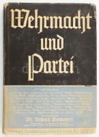 Donnevert, Richard: Wehrmacht und Partei. Leipzig, 1939, Johann Ambrosius Barth, 210 p. Második, bővített kiadás. Német nyelven. Kiadói egészvászon-kötés, sérült kiadói papír védőborítóban.