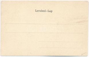 Arad, Marospart. Szecessziós erdős litho / Mures riverside. Art Nouveau litho