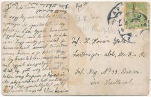 1915 Arad, repülőgép. Leporello 10 kis képpel / aircraft. Leporellocard with 10 mini pictures (kopot...