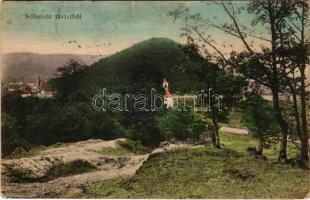 1917 Soborsin, Savarsin; távlatból. Kerpel Izsó kiadása / general view with church (fl)