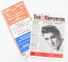 1977 The Hollywood Reporter, Vol. CCXLVII, No. 44. August 17, 1977. Elvis Presley 1935-1977., 14 p. + Elvis a Las Vegas hotelben műsorfüzet kis gyűrődéssel