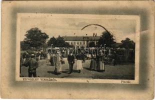 1915 Vinga, Piac tér, árusok. W.L. Bp. 5138. 1912-15. / market with vendors (EK)