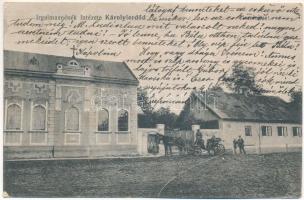 1913 Erdőd, Károlyierdőd, Ardud (Szatmár); Irgalmasnénék intézete, homlokzat / nunnery (ázott / wet damage)