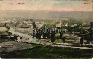 1915 Nagyhalmágy, Halmagiu; látkép. Scheer Ede kiadása / general view (fl)