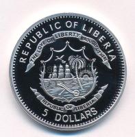 Libéria 2010. 5D ezüstözött Cu "Nagy Hadvezérek - Marcus Antonius" multicolor festéssel, t...