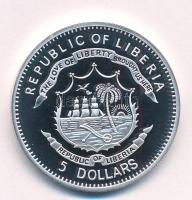 Libéria 2010. 5D ezüstözött Cu "Nagy Hadvezérek - Timur Lenk" multicolor festéssel, tanúsí...