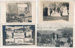 6 db RÉGI amerikai fotó és képeslap vegyes minőségben / 6 pre-1919 American (USA) photos and postcards in mixed quality