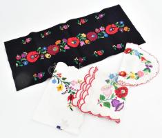 4 db hímzett Kalocsai mintás terítő 40x80 cm-ig