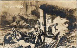 Klar zum Gefecht / WWI German Navy (Kaiserliche Marine) art postcard
