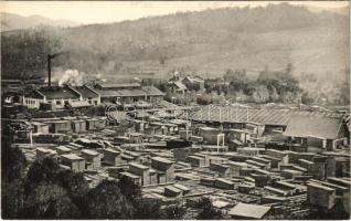 Vorokhta, Worochta, Worochsie, Vorohta; Ogólny widok tartaku. Nakl. E. Schreiera 1911. / fűrésztelep / sawmill