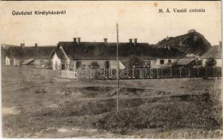 1915 Királyháza, Koroleve; MÁV vasúti kolónia. Winkle L. 1915. 5708. / colony of the Hungarian State Railways (EK)