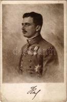 1917 IV. Károly / Kaiser Karl. Offizielle Karte für Rotes Kreuz, Kriegsfürsorgeamt Kriegshilfsbüro Nr. 615. / Charles I of Austria + "647. sz. Tábori postahivatal" (EK)