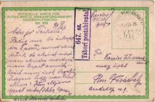 1917 IV. Károly / Kaiser Karl. Offizielle Karte für Rotes Kreuz, Kriegsfürsorgeamt Kriegshilfsbüro N...