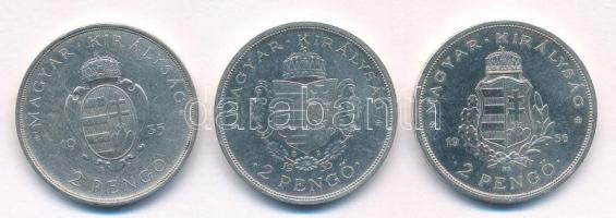 1935. 2P Ag "Pázmány" + 1935. 2P Ag "Rákóczi" + 1936. 2P Ag "Liszt Ferenc&q...