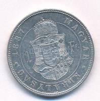 1887KB 1Ft Ag "Ferenc József / Barokk címer" T:XF,VF
Adamo M15