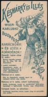 cca 1910 Késmárky és Illés Wien-Karlsbad-Budapest, karácsonyi és újévi ajándékok számolócédula