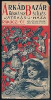 cca 1910 Árkád Bazár, Késmárky és Illés játékáruháza számolócédula, kis sérüléssel