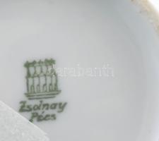 Zsolnay aranykontúrozott lóhere mintás kisváza. Jelzett, hibátlan, m: 9,5 cm