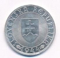 Szlovákia 1944. 10K Ag "Templom kereszt nélkül - Pribina gróf" T:AU ph 
Slovakia 1944. 10...