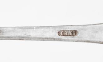 12 darabos Rolex dísz kanál készlet. Bucherer cég, 12 db klf. Ezüstözött fém, díszdobozban / Rolex s...