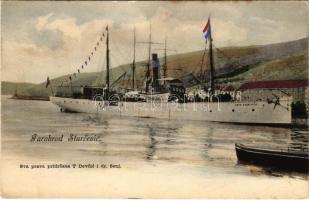 1910 Parobrod ANTE STARCEVIC - később az osztrák-magyar haditengerészet kisegítőhajója / later K.u.k. Kriegsmarine auxiliary cruisers steamer (fl)