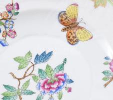 Herendi antik Viktória mintás 11 darabos süteményes tál készlet, jelzett, minimális kopottsággal, d:...